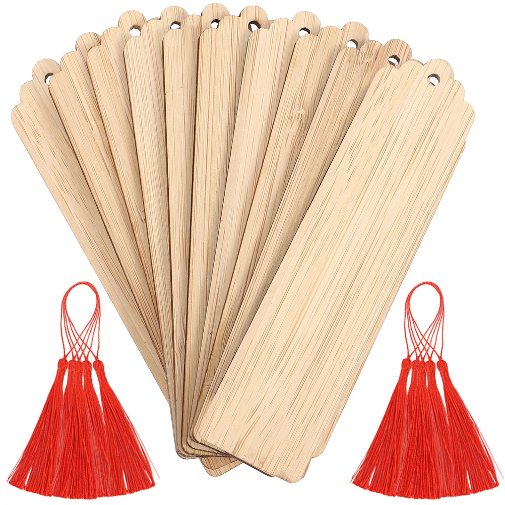 

10 Sets Carving Hanging Tags DIY Engraved Bookmarks Fancy Craft Primary School for Lovers
