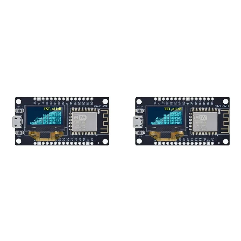 【A17Z】2X ESP8266 V3 Development Board With 0.96 Inch OLED Display CH340 ESP-12F Wifi Module Parts For Arduino/Micropython A