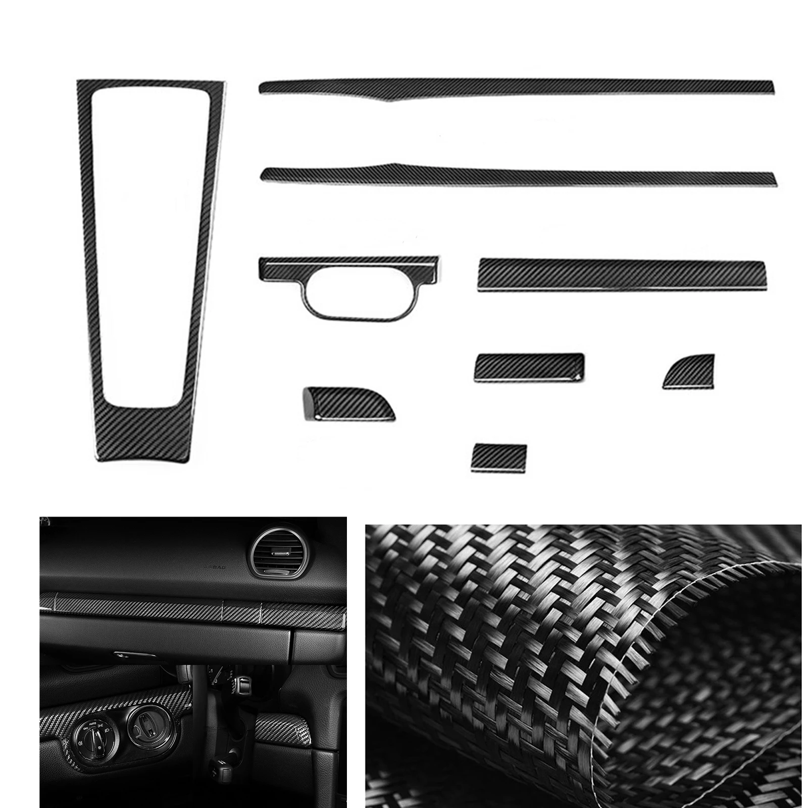 Pop For Porsche 718 Boxster Cayman 911 Carrera 991 GT3 Targa 981 982 GT4 S GTS Carbon Fiber Center Console Gear Shift Panel Stic