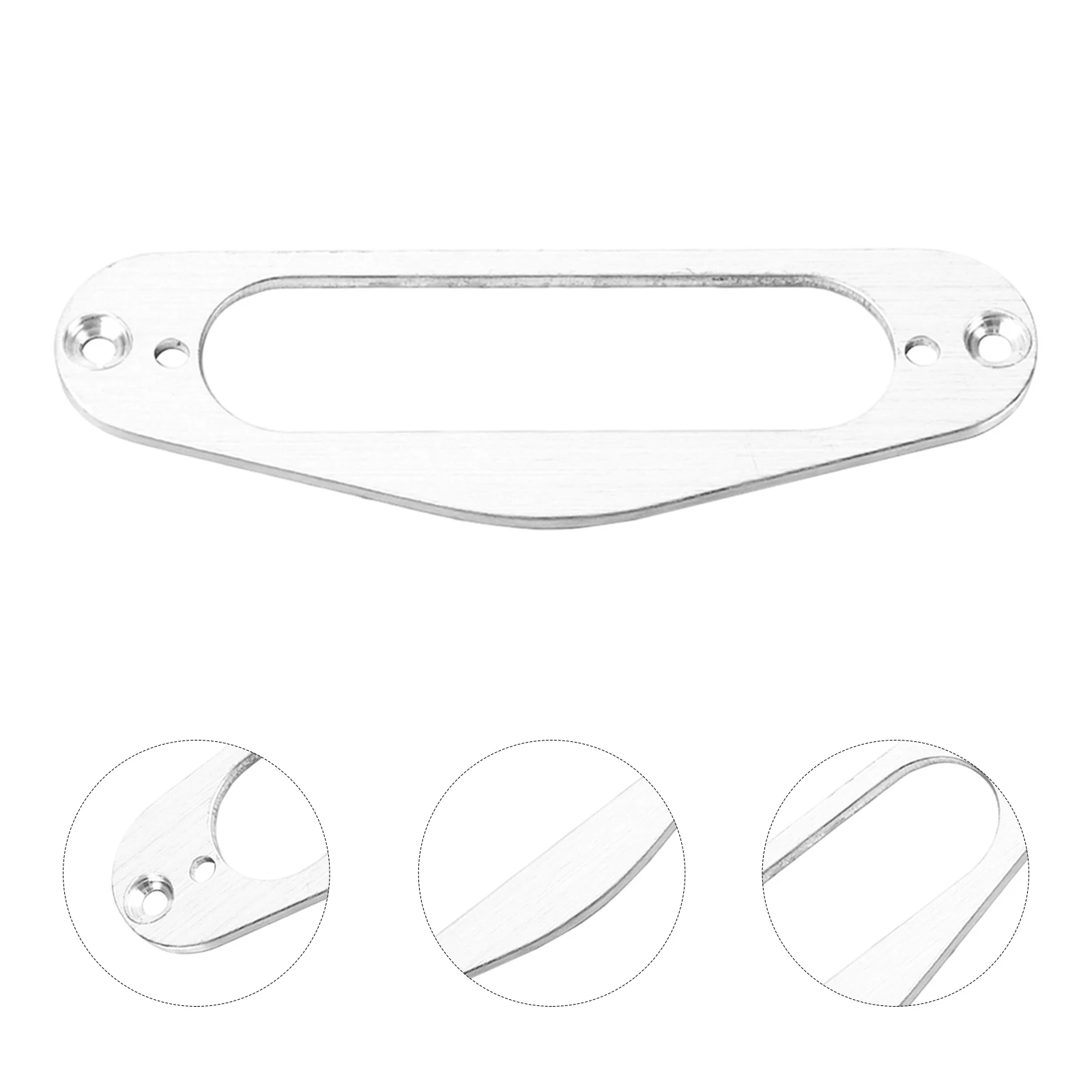 

Guitar Pickup Frame Single Coil Flat Humbucker Pickup Ring Silver for Electric Guitars Durable Replacement Accessory
