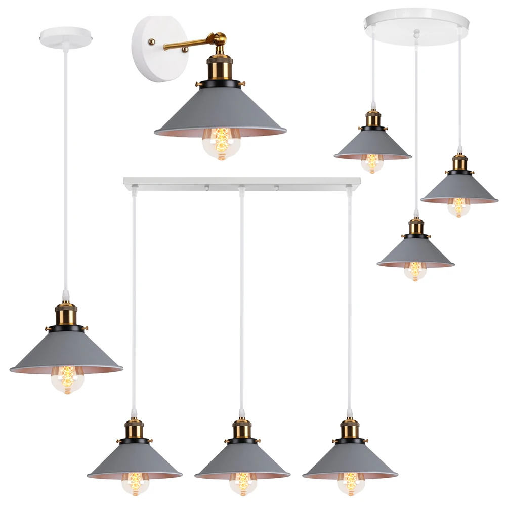 

1/3 heads Industrial Pendant Light Modern Hanging Lamp Shade Metal Cage Ceiling Chandelier Living Room Kitchen Lighting Fixture