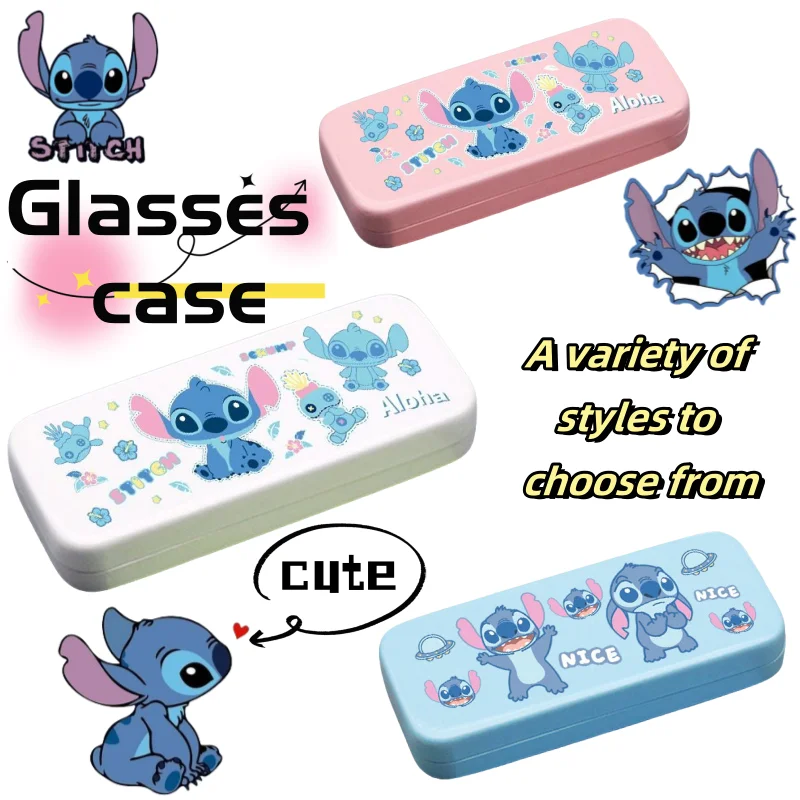 

Stitch cartoon cute simple fashion kawaii anime peripherals portable soft anti-pressure magnetic high-value glasses case gift