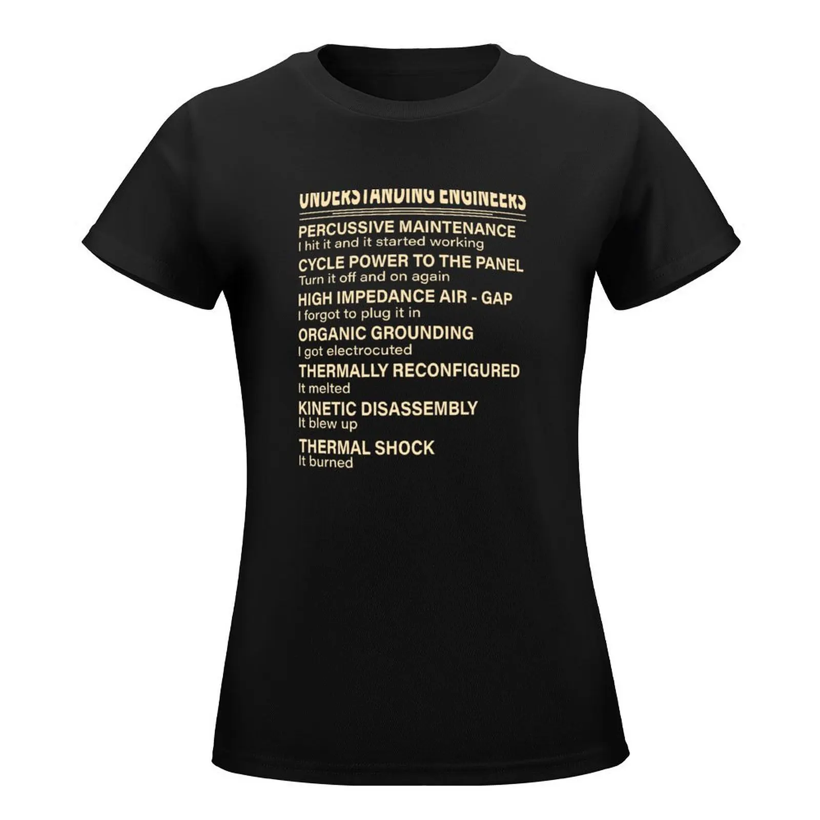 UNDERSTANDING ENGINEERS T-Shirt kawaii clothes summer tops t shirts for Women graphic