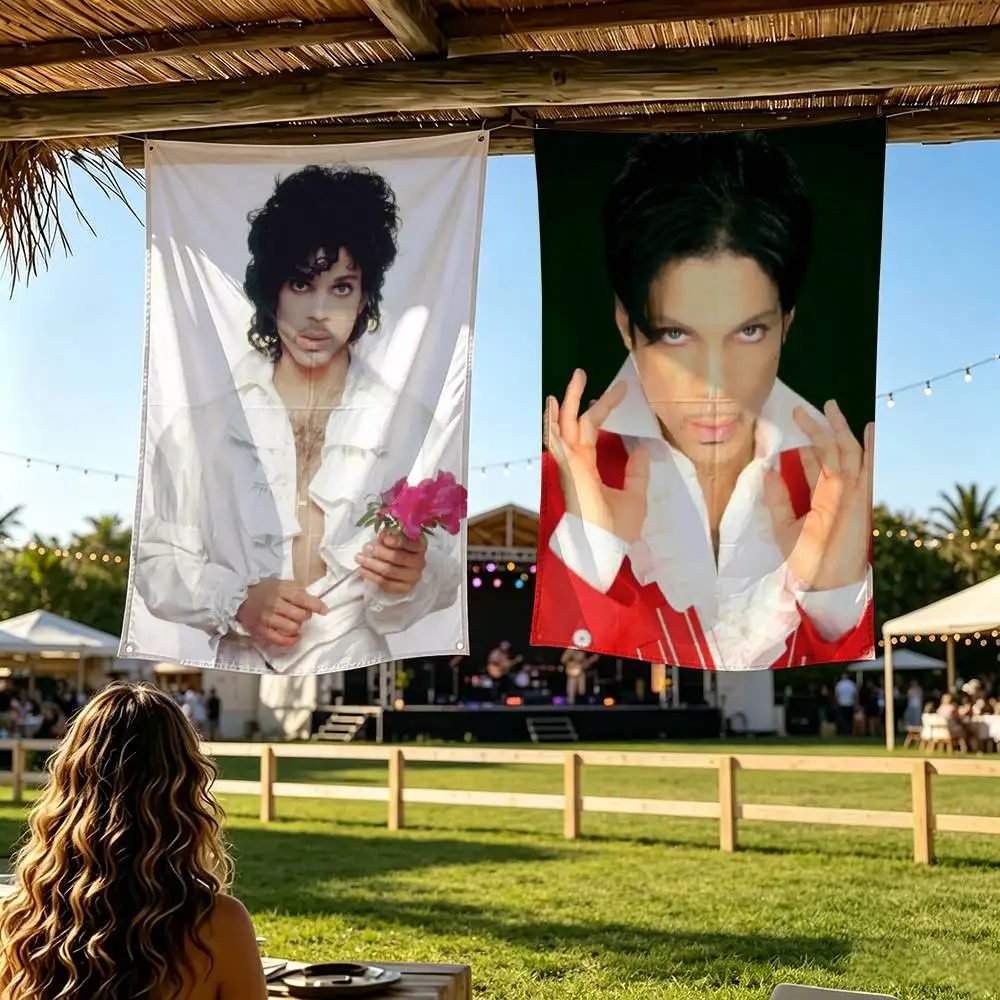 Singer Prince R-Rogers Nelson Flag Outdoor Decorations for Bedrooms Home Decor Items Decoration