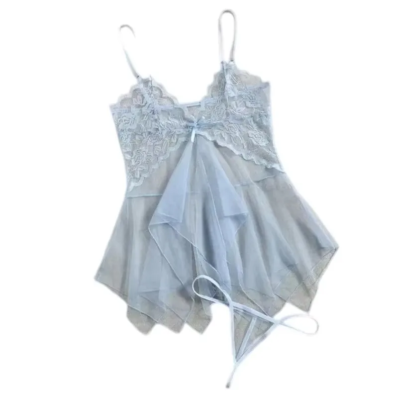 Elegant Lace Fluoroscopy Beauty Tulle Sexy Lingerie Set for Women - Fantasy Intimate Reverie Collection
