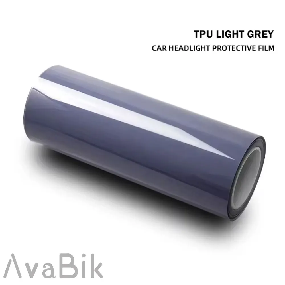 

30CM Light Grey Car Headlights Protective Film TPU PPF Vinyl Film Auto Motorcycle Headlight Taillight Tint Wrap Sheet Sticker