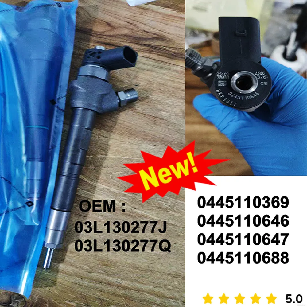 

ORLTL 0445110369 Common Rail Diesel Fuel Injector 0445110646 0445110647 Fuel 0445110688 For BOSCH VM AMAROK 2.0/CADDY/GOLF