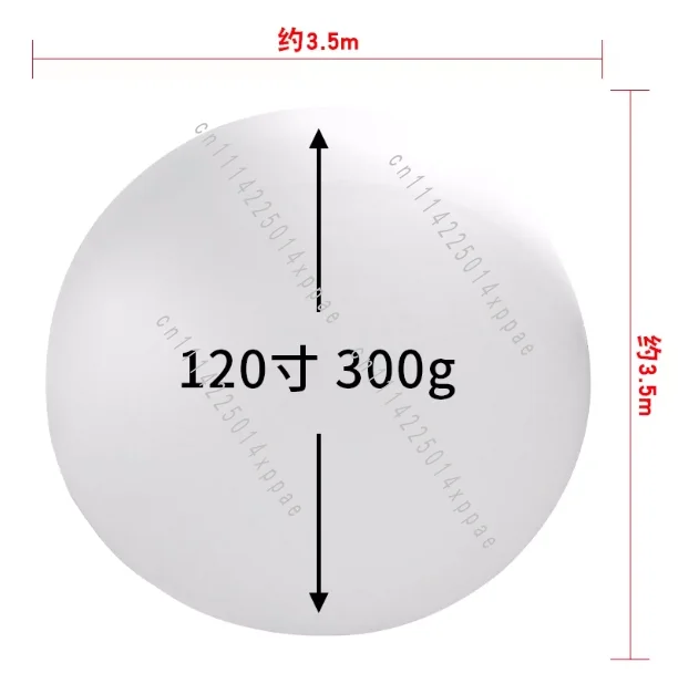 Outdoor Celebration Event Decor Accessories 120 Inch 300g Giant White Weather Balloon 3-3.5m Inflatable Flying Balloon