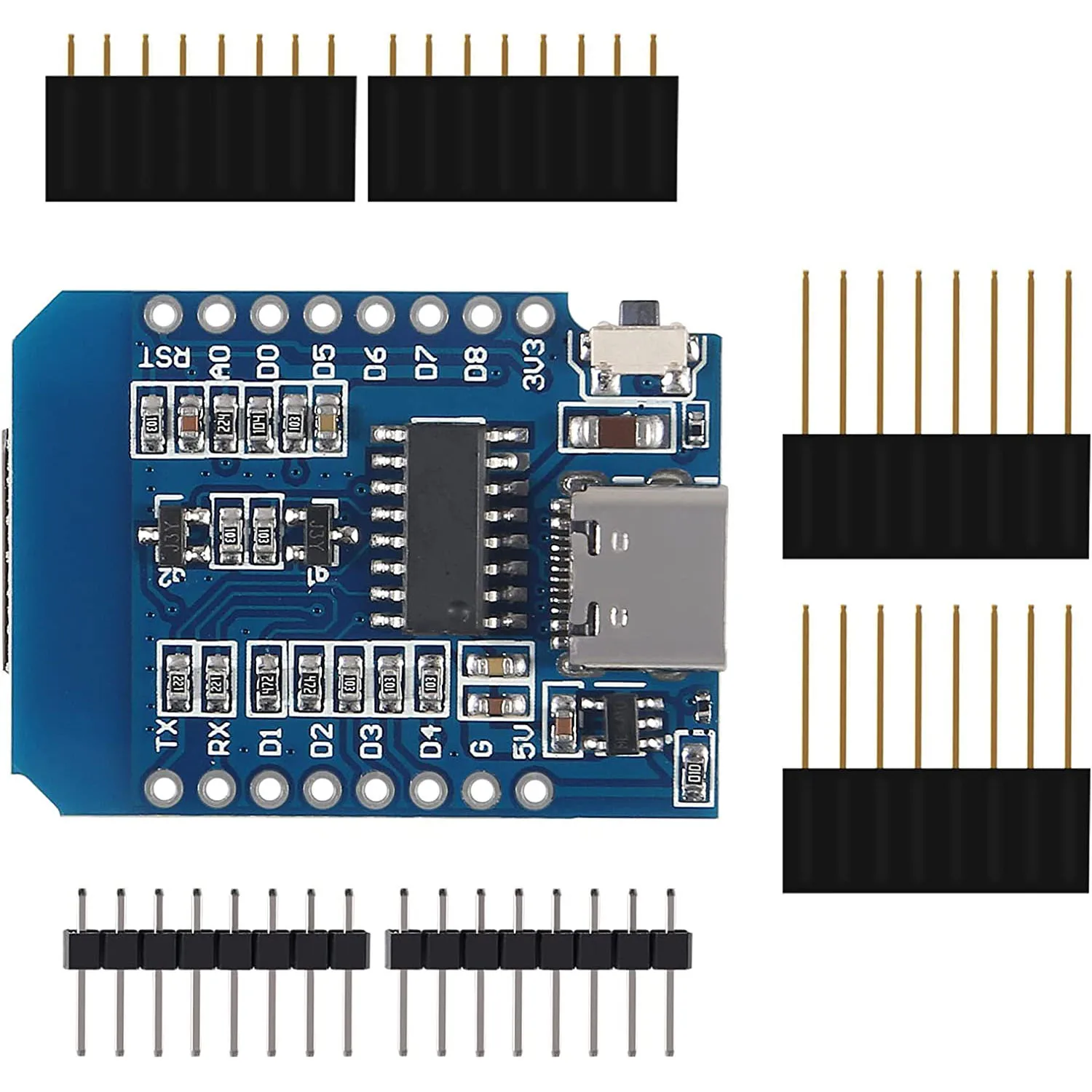 3PCS Type-C USB D1 Mini WiFi Dev Board,Mini NodeMcu Lua 4M Bytes WLAN WiFi Internet Board ESP8266 ESP-12F for Arduino