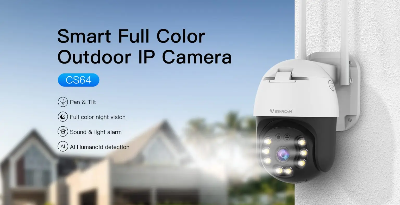 

Vstarcam CS64 3MP 1296P O-Kam APP PTZ IP Купольная камера AI Обнаружение гуманоидов Полноцветная безопасность CCTV Домофон Радионяня