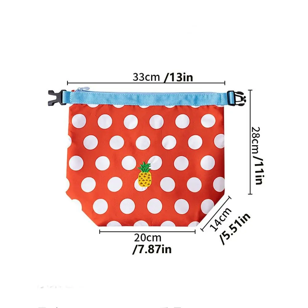 حقيبة غداء محمولة ذات سعة كبيرة قابلة للطي معزولة حقيبة معزولة مقاومة للماء حقيبة طعام محمولة باليد لحفظ الفاكهة #6