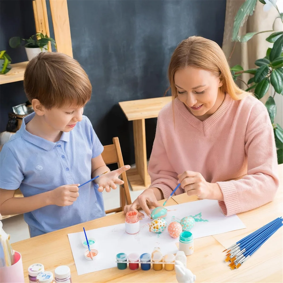 

AA98 Small Paint Brushes Bulk, 88 Pcs Nylon Hair Brushes, Flat Tip Round Acrylic Paint Brushes, or Kids Adult Acrylic Oil