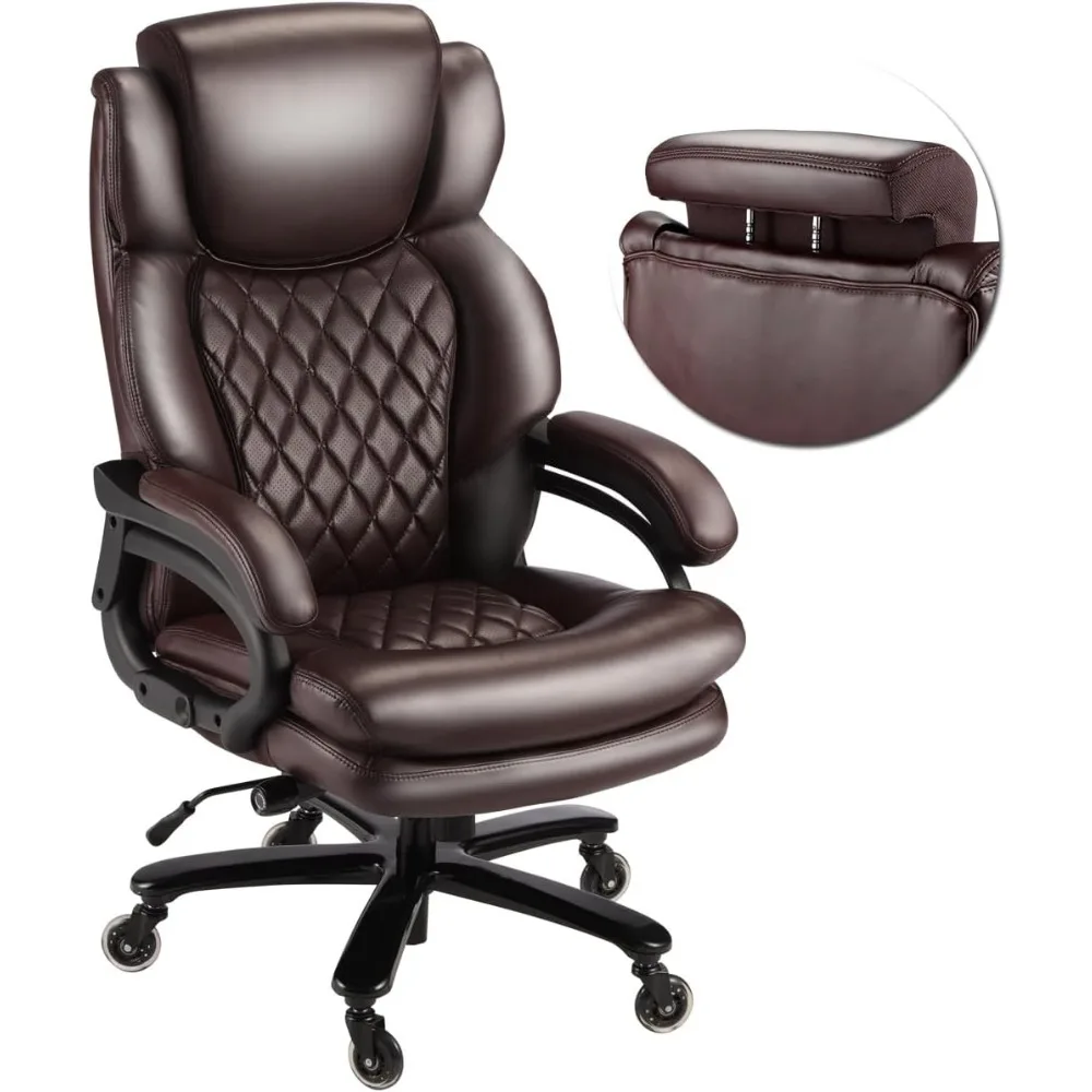 

800lbs Large Size Executive Office Chair for Heavy People Big and Tall Office Chair with Adjustable Headrest 360 Swivel Desk Cha
