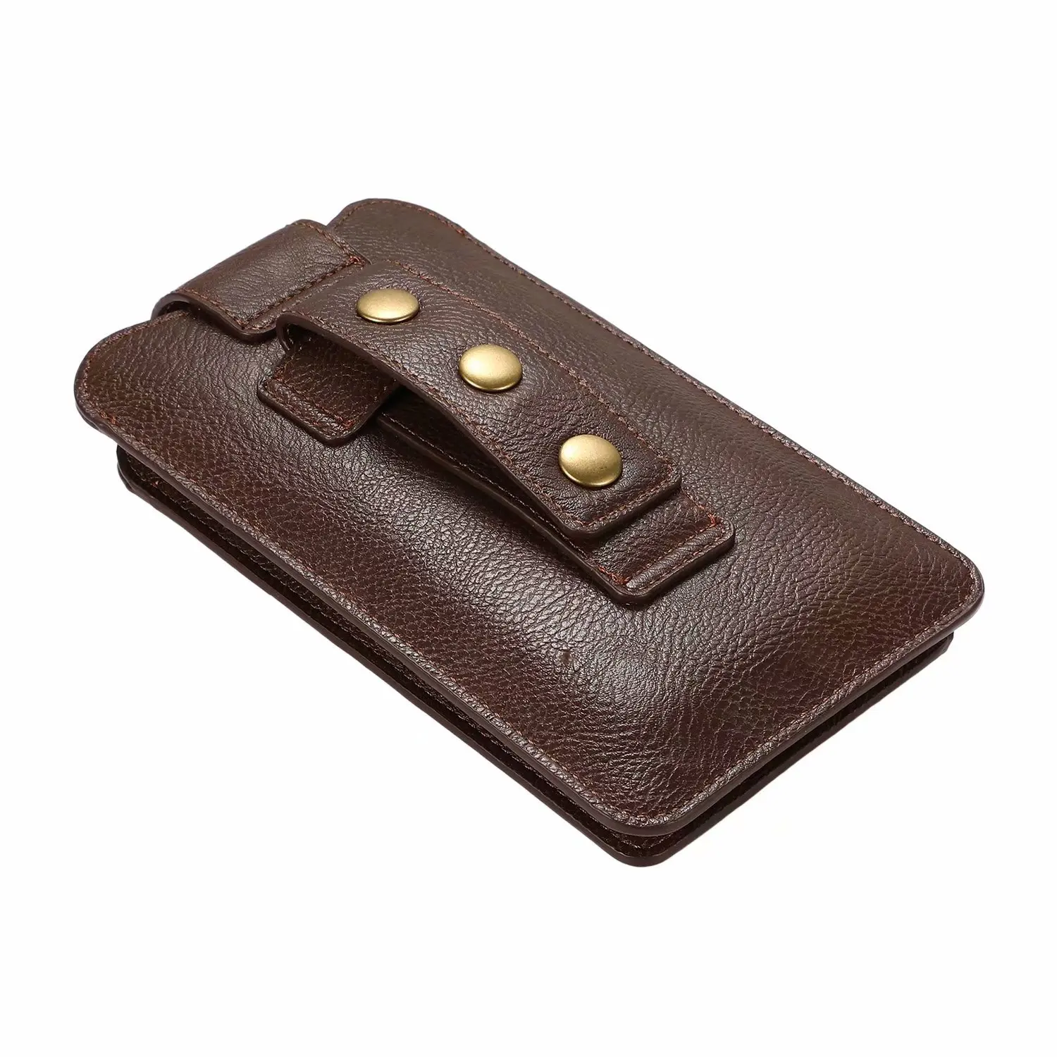 Leather 7.2 Dual Pouch Phone Belt Clip Case Holder For iPhone 16 15 14 Pro Max Samsung S25 S24 S23 Redmi Note 13 Men Waist Bag