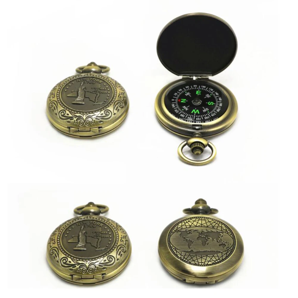 

Pocket Watch Compass Vintage Zinc Alloy Endurable Metal for Camping Hiking Outdoor Activities Navigator Tool Functional Useful
