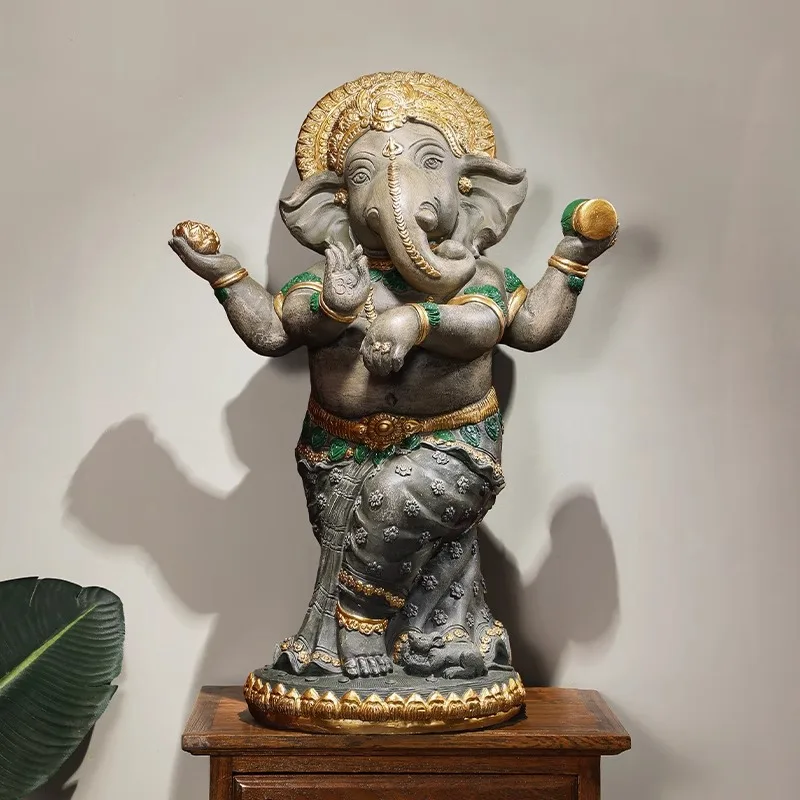 South East Asia style elephant god decorative ornaments Thai handicrafts Thai characteristic resin carving jewelry elephant trun