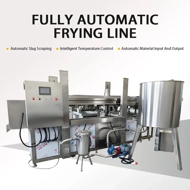 Commercial  Electric Continuous Conveyor French Fry Fried Chicken Dough Deep Frying Machine Automatic Donut Fryer for Sale - view 2