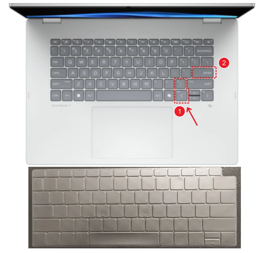 

For HP OmniBook 7 Flip 16 inch 2-in-1 Laptop 2025 AI PC 16-au0000 16-au0773cl TPU Keyboard Cover laptop Protector Film Skin