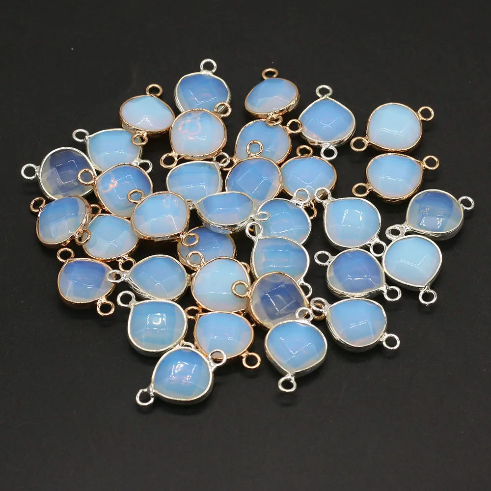 2 قطعة موصلات الحجر الطبيعي الدهون قطرة الماء قلادة جالبة للحظ DIY بها بنفسك النساء الرجال قلادة أساور مجوهرات صنع الملحقات