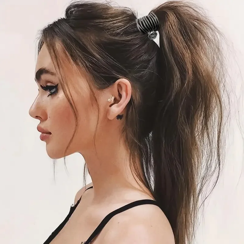 Mode Hohe Pferdeschwanz Clip Metall Hohl Geometrische Haar Klaue Solide Unregelmäßige Lange Haar Haarnadel Frauen Haar Zubehör Kopfbedeckung Geschenk – Detail 12