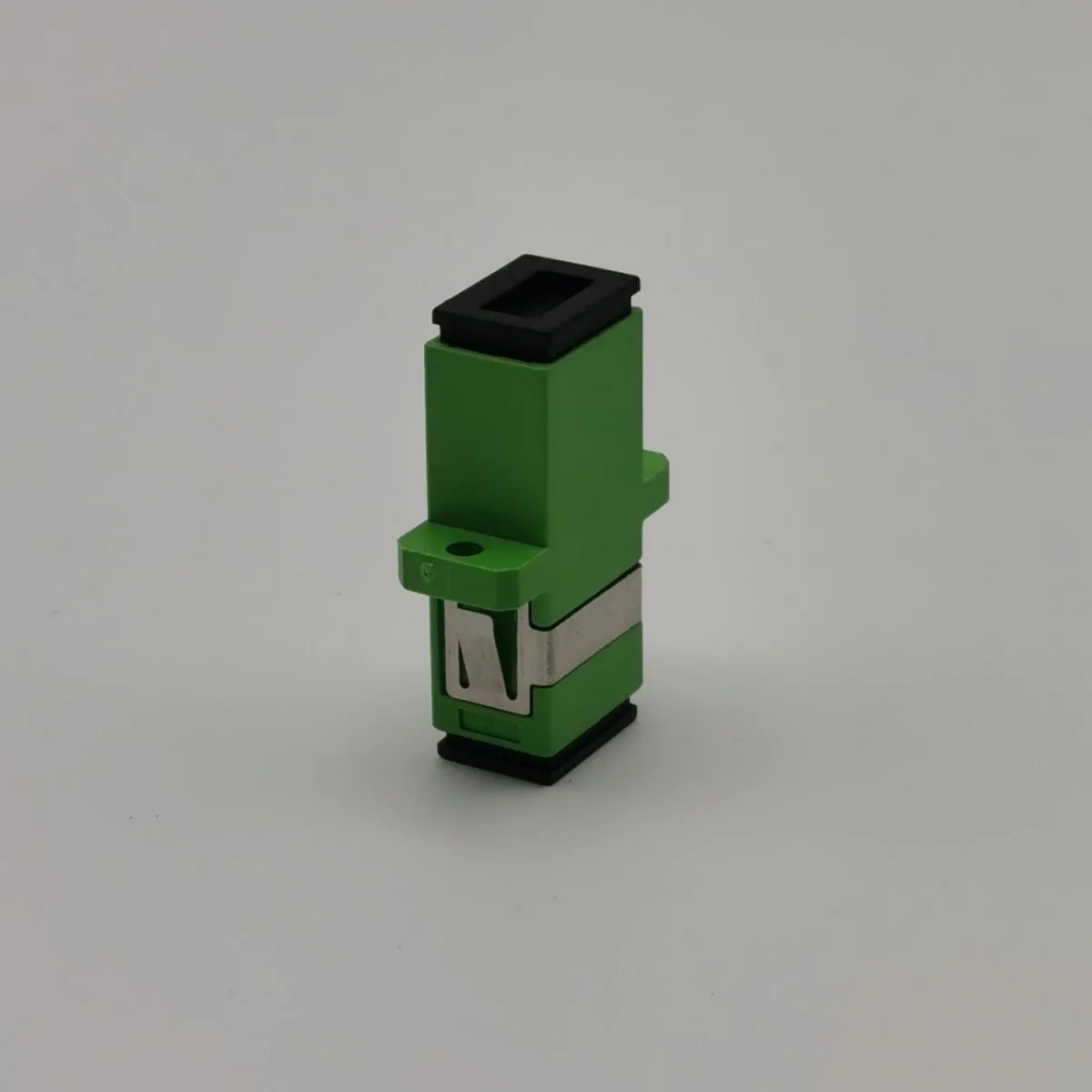 Adaptador de fibra óptica SC/APC 100 Uds SM Simplex SC APC verde SX conector acoplador de fibra óptica de plástico monomodo SC-SC FTTHELINK