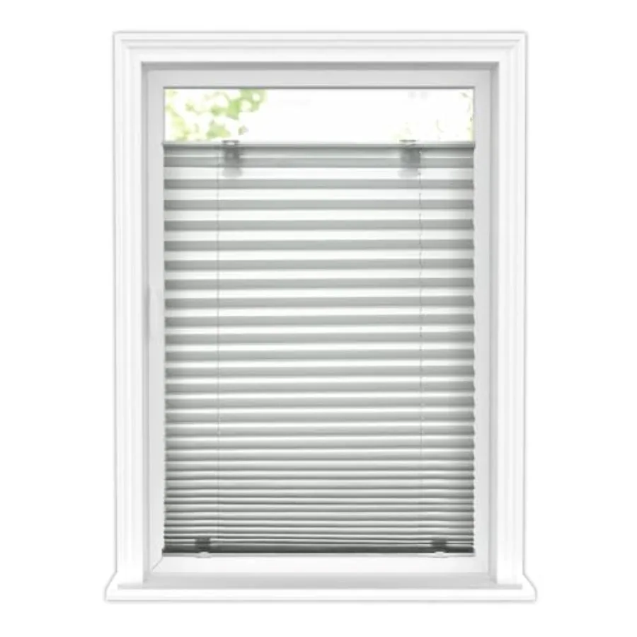 Tool-Free Cordless Pleated Shades with Suction Cups Light Filtering Top Down Bottom Up Pleated Blinds for Window Size 39" W x 6