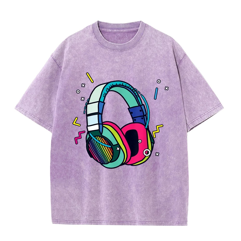 Music Sound Headphones DJ Funny Gift for Disk Jockey T-Shirt Tops & New Arrival Goods Men's T-Shirts Shirts And Summer Top