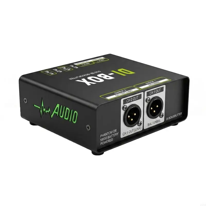 Two-Channel Direct Box with Balanced Conversion, Selectable Output Format, and Link Output for Stage Sound, Reinforcement, and