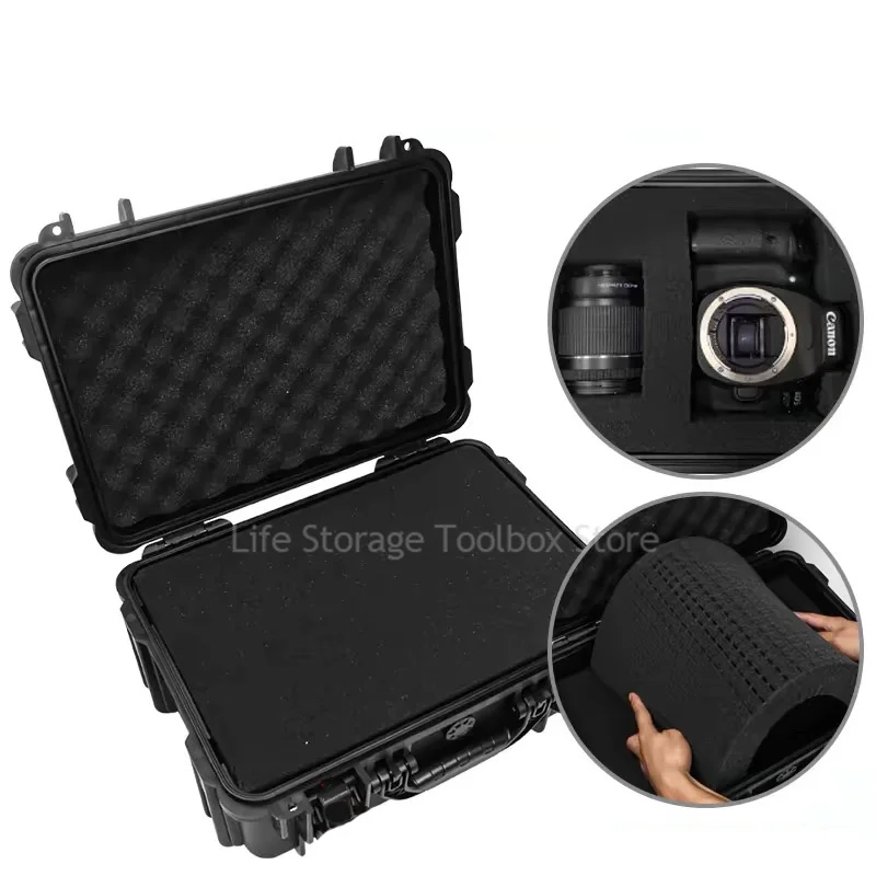 Imagem -02 - Impermeável Difícil Carry Case com Esponja Caixa de Armazenamento Proteção de Segurança Hardware Toolbox Pelicano Bag