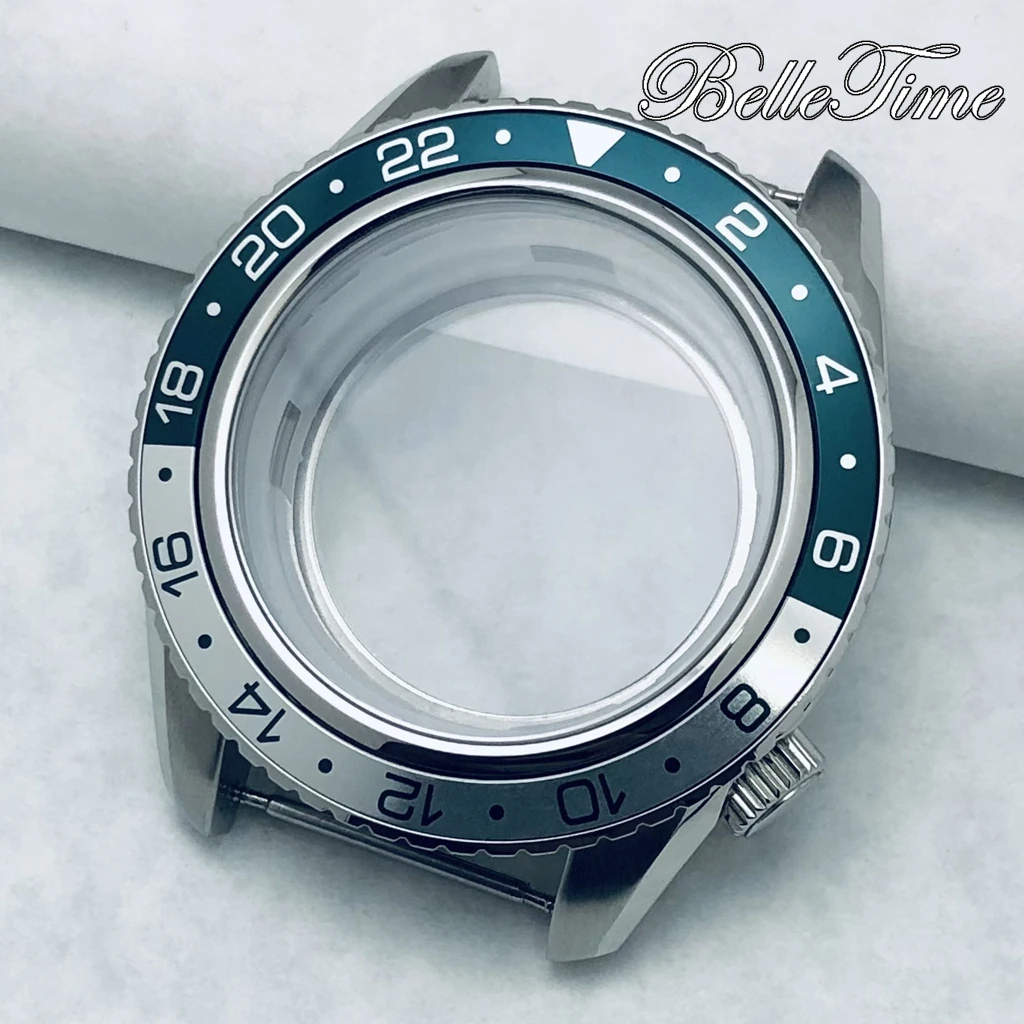 High-Quality 44mm 904L Stainless Steel Sport Collection Watch Case GS Case Fit NH34 NH35 NH36 NH38 Movement Watch Accessories