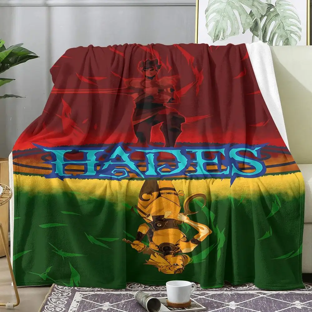 H-Hades Anime Throw Flannel AC Blanket Lightweight Summer Nap Throw Cozy Blanket for Sofa Bed Travel Home