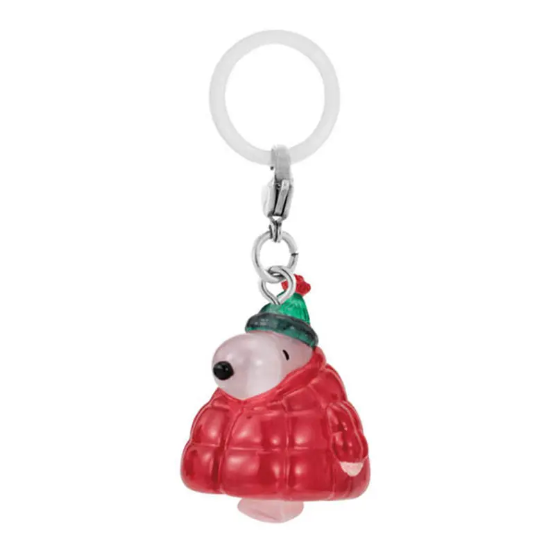 

Коллекционные мини-шармы Bandai Peanuts Snoopy в забавном зимнем стиле: подвеска для сумки, держатель для зонта, брелок для ключей для фанатов мультфильмов