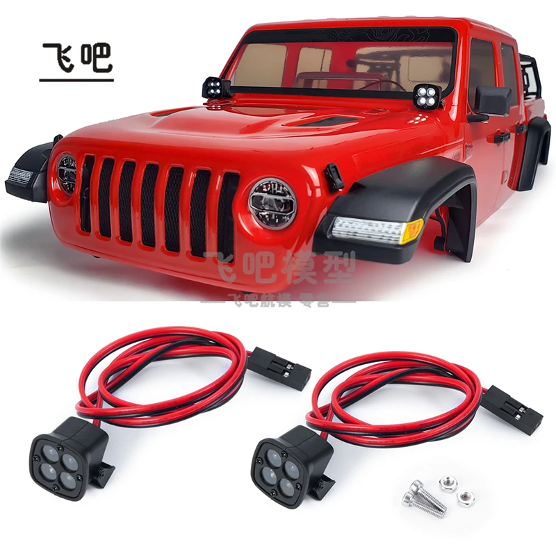 Lumières de sauna à abat-jour carré, pour voiture 1/10 RC inoler AXIAL SCX10 III AX103007 VS4 JIMNY Jeep Chevrolet G63, pièces de bricolage