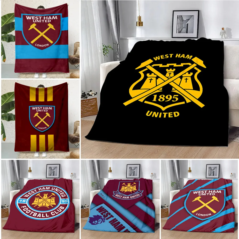 Hams Uniteds F.C Printed Blanket Picnic Blankets Warm Blanket Soft and Comfortable W-Wests Blanket Home Travel Birthday