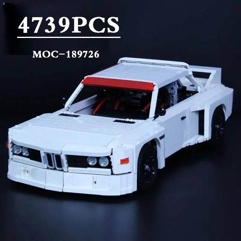 New MOC-189726 Building Block Supercar M3 1975 - 1:8 Racing Model 4739PCS Adult Toys Birthday Gifts Kids Christmas Toys Gifts