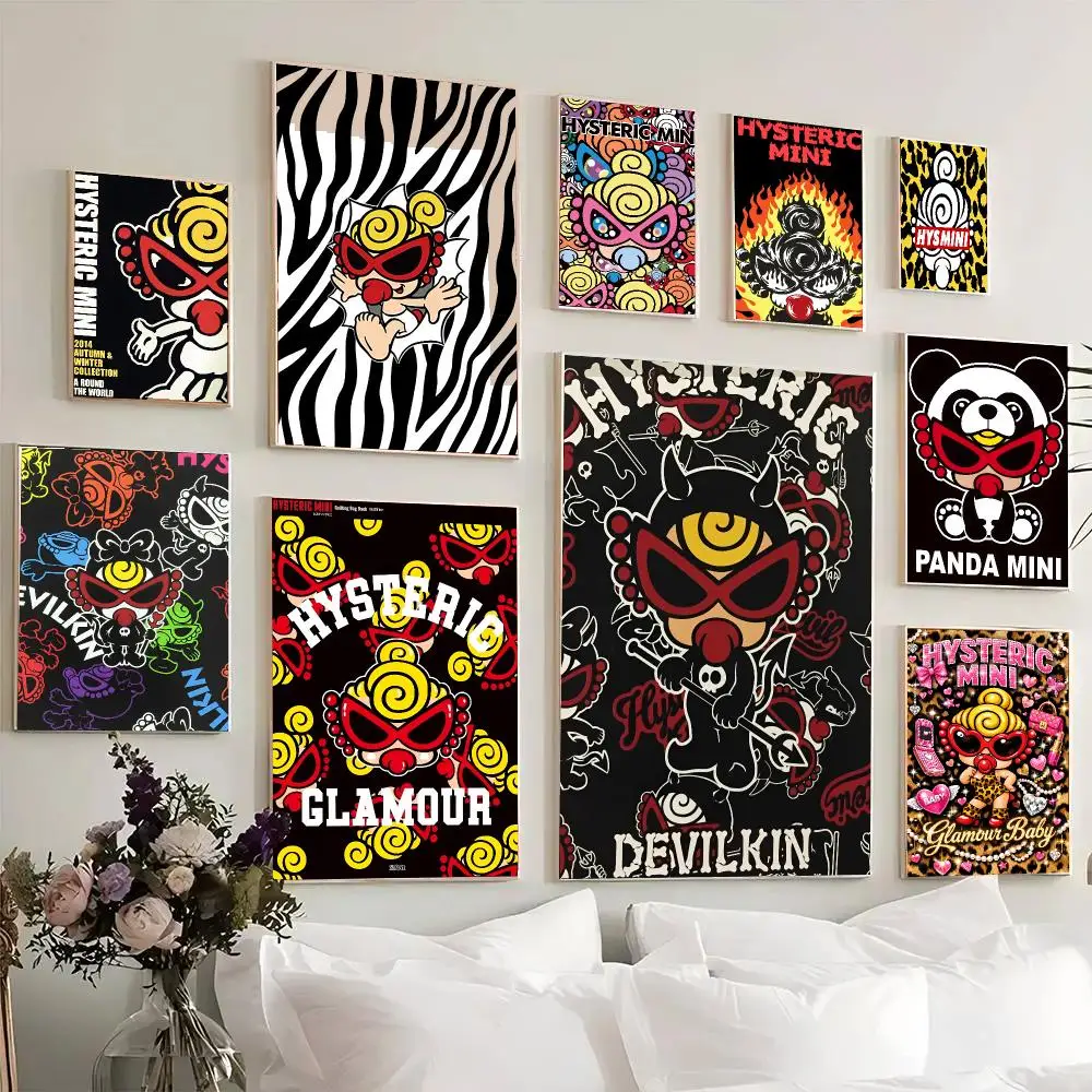 H-Hysteric M-Mini Painting Calligraphy Wall Art HD Canvas Oil Painting Posters Prints Home Bedroom Living Room Decor Gift