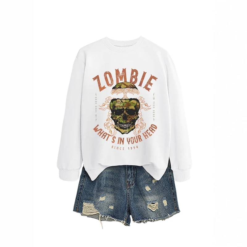 المرأة Crewneck البلوز الجمجمة غيبوبة طباعة القوطية بلوزة كاجوال للمراهقين والسيدات حفلة الهالوين نظرة مريحة هدية