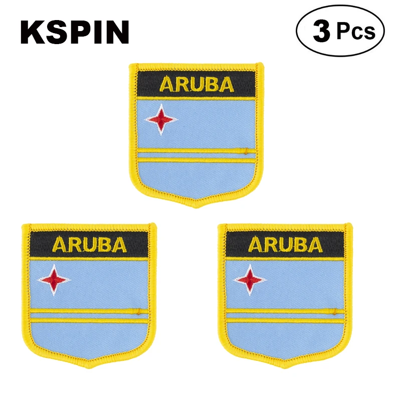 ARUBA Shiled Shape flag patches national flag patches for Cothing DIY Decoration