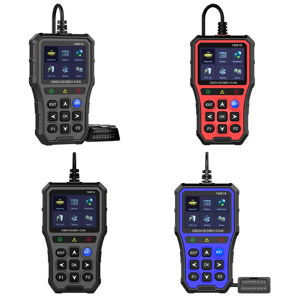 

YM519 OBD Автомобильный сканер Автомобильная система Проверка данных двигателя Считыватель кодов Диагностический инструмент