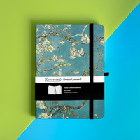 B5 Almond Blossom Bullet Dotted Journal Van Gogh Hard Cover Planner Diary Notepad Travel Dot Grid Notebook