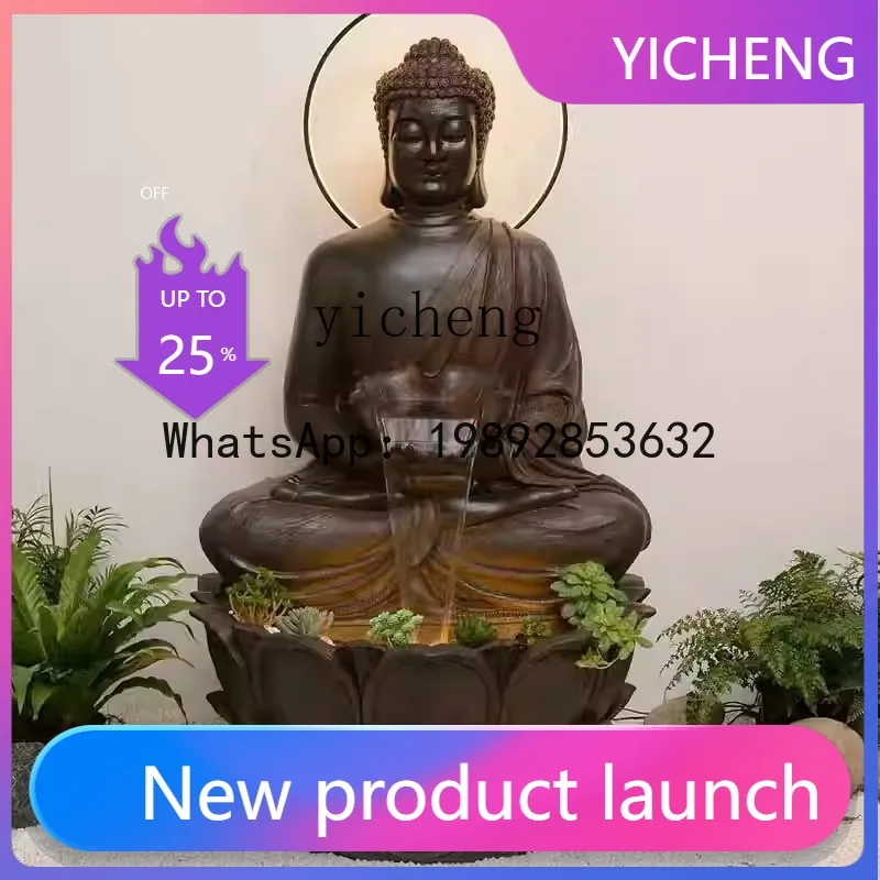 

XX Zen Buddha statue ornament club hotel lobby circulating water fountain landscape decoration