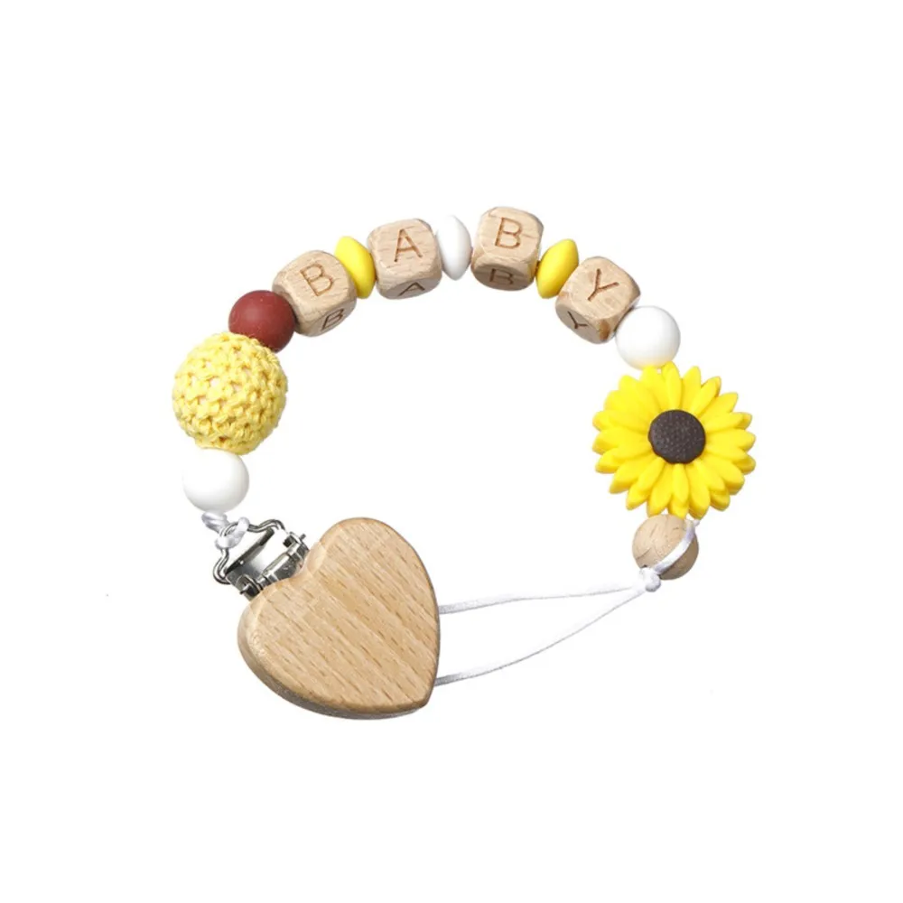 لهايات الأطفال من INS تحمل اسم شخصي على شكل قلب، كرة كروشيه وزهرة - لطيفة ومتعددة الاستخدامات للرضع