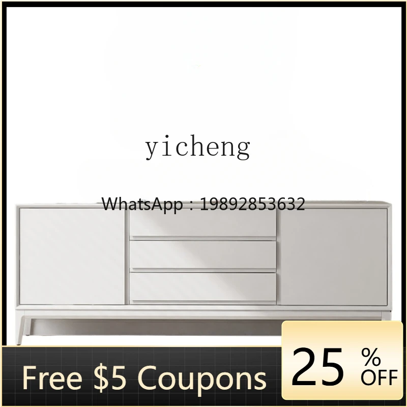 

ZF Minimalist Bedroom Solid Wood TV Cabinet Modern Wall Storage Floor Cabinet