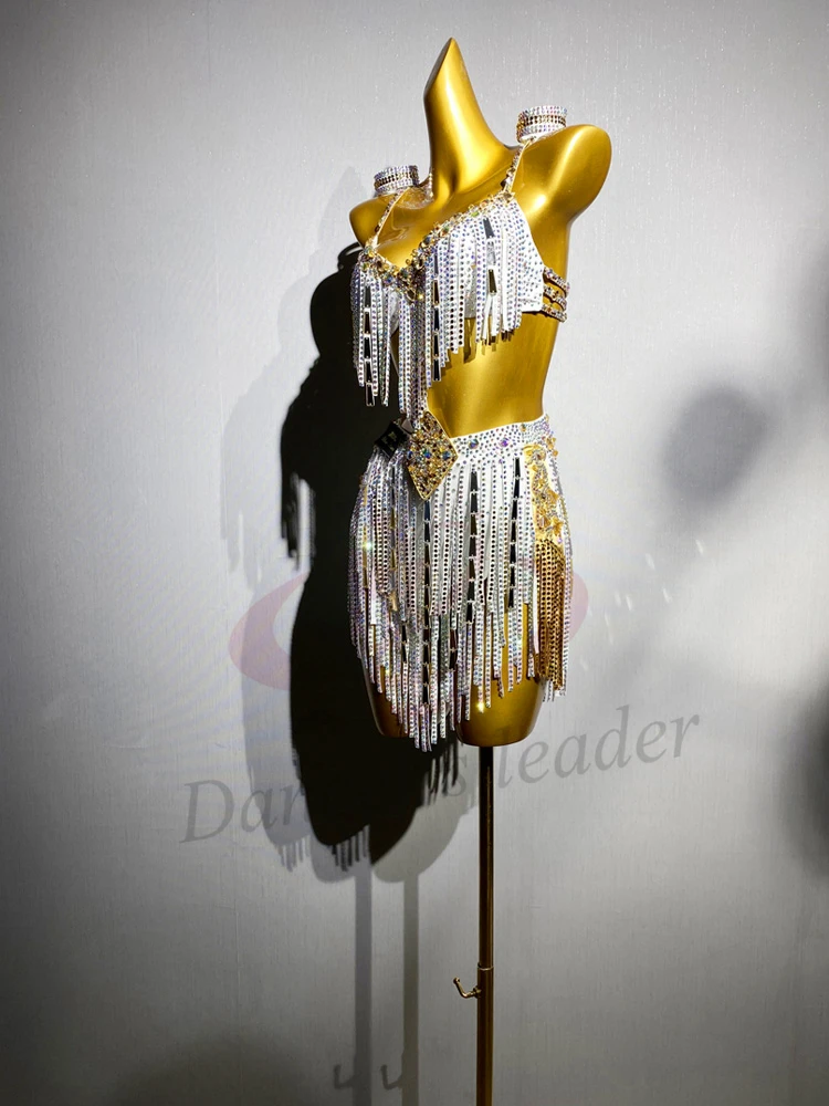 Robe de danseuse latine pour enfants et adultes, robe en diamant personnalisée haut de gamme, Tango Samba AB, robe de spectacle en pierre