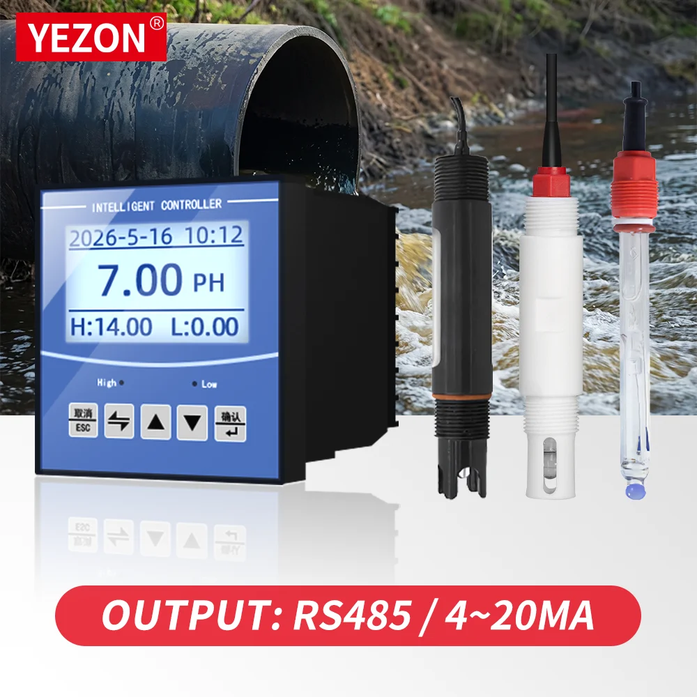 Industrial,Online Digital,RS485 Electrode, LabpH Sensor Measuring Probe,OEM/ODM, IP68, 0.1 pH Accuracy. For Swimming Pools.