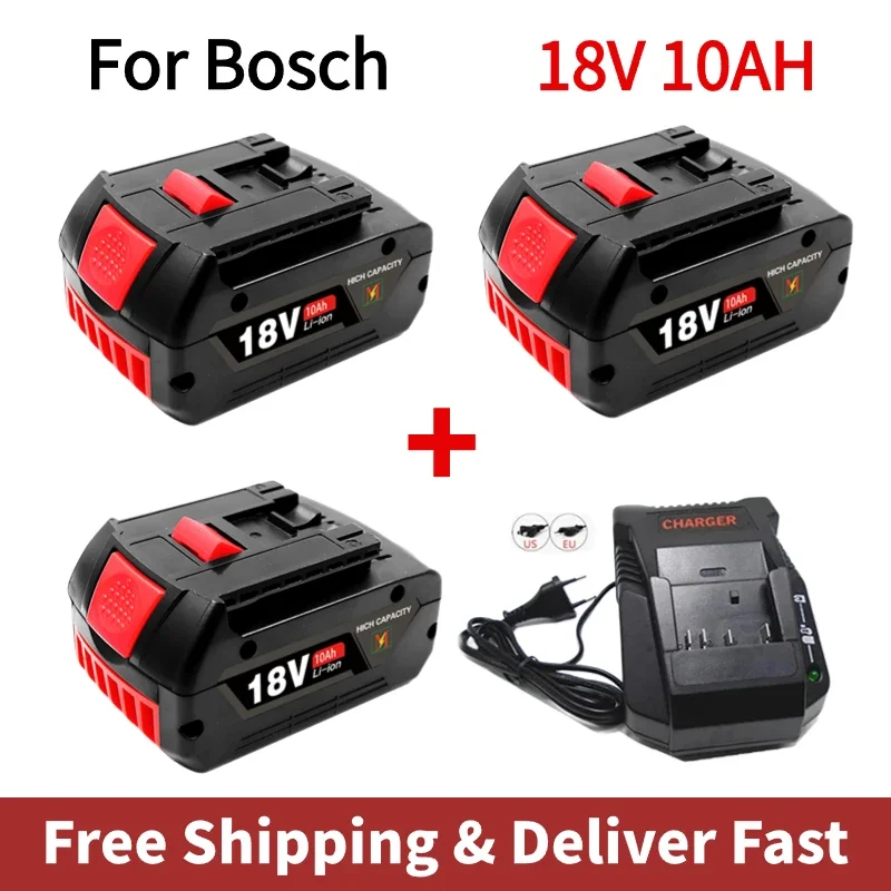 

BAT609 BAT610 BAT618 BAT619 18V 10Ah Lithium Battery Replacement For Bosch 18V Professional Drill Battery GBA GSR