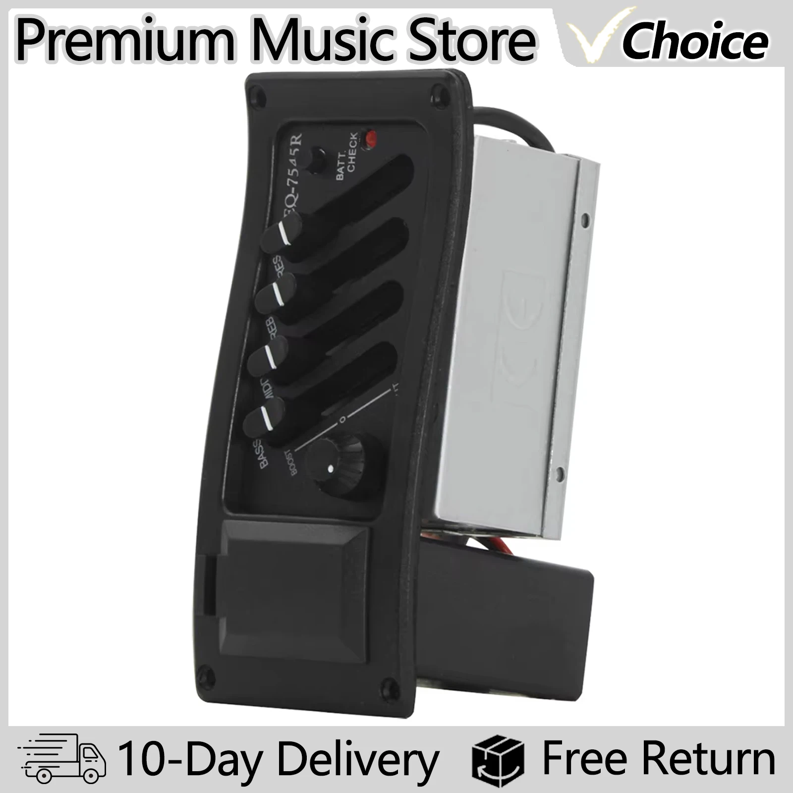 4 Band Acoustic Electric Guitar Pickup String Instrument Acessórios EQ Equalizer Preamp Com Volume Treble Middle Bass Control