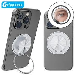 Grippopso Aluminium for MagSafe Phone Grip With Mirror Sockets Magnetic Phone Holder Rotatable Phone Ring Holder Universal Stand