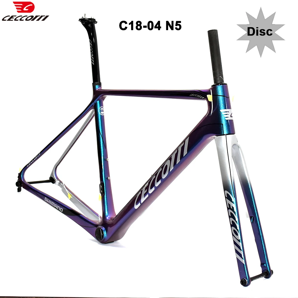 CECCOTTI RF18 Model Carbon Road Bike Frame Disc Brake  B86 Frameworks Max Tires 25mm Bicycle Frameset