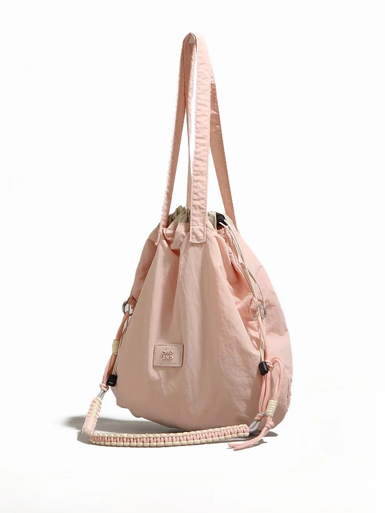 

Large Capacity Canvas Tote Bag Women's Crossbody Shoulder Bag Stylish Summer Handbag Soft Handle Polaiya Bucket Shape Bag